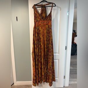 Fiona Jumpsuit in Red and Orange